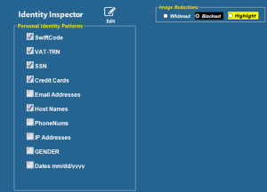 DoxaScan Composer’s Privacy Inspector Settings screen