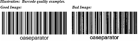 Barcode quality examples